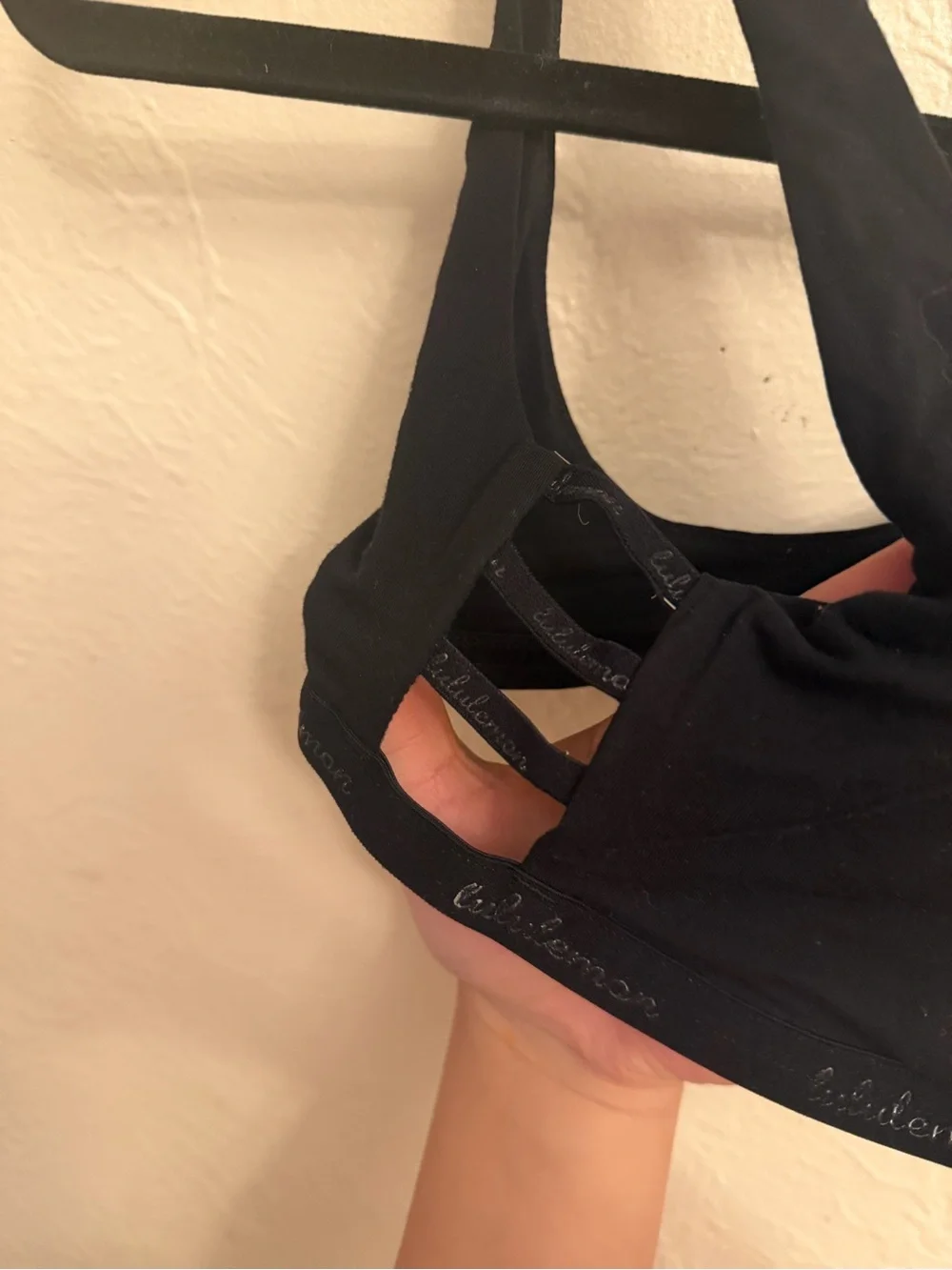 lululemon athletica Black V‑Neck Light Support Bralette